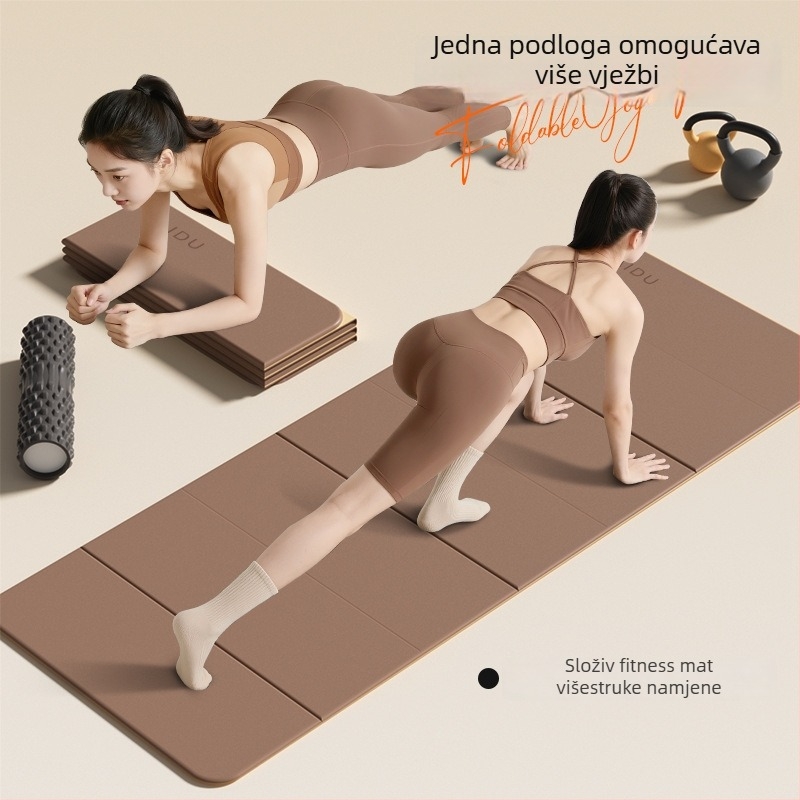 Yoga prostirka, sklopiva, jedne boje, otporna na ogrebotine mačaka; materijal POE, debljina 8 mm, težina 1,28 kg, podrijetlo Ningbo, prilagodljivo