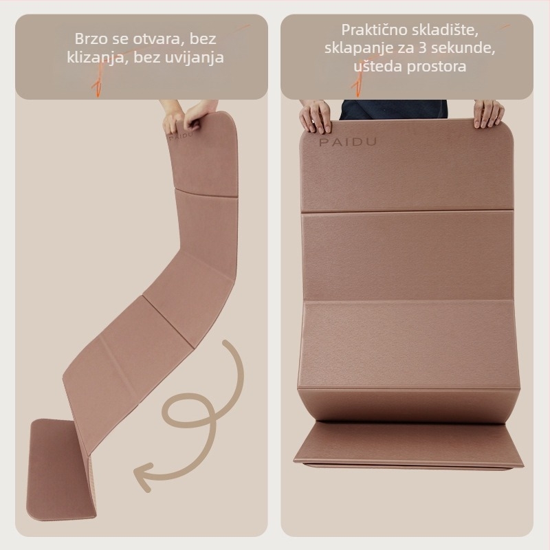 Yoga prostirka, sklopiva, jedne boje, otporna na ogrebotine mačaka; materijal POE, debljina 8 mm, težina 1,28 kg, podrijetlo Ningbo, prilagodljivo