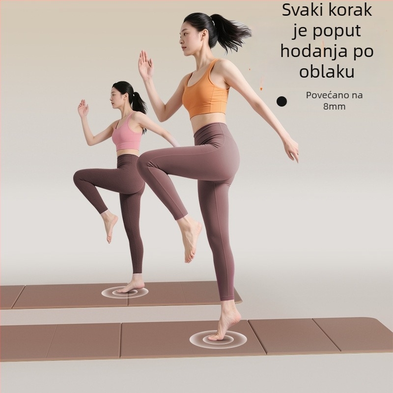 Yoga prostirka, sklopiva, jedne boje, otporna na ogrebotine mačaka; materijal POE, debljina 8 mm, težina 1,28 kg, podrijetlo Ningbo, prilagodljivo