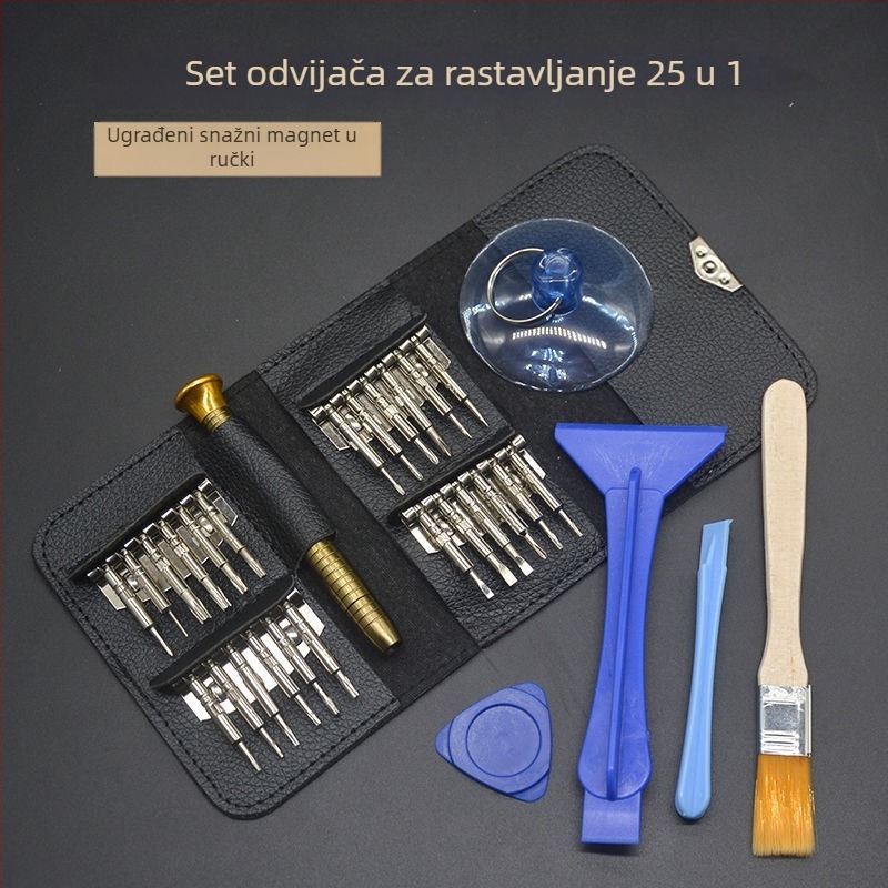 Set odvijača za kućnu upotrebu – višenamjenski alat za popravak Apple uređaja, mobitela i računala; unutarnji šesterokut; materijal: ugljično čelika.