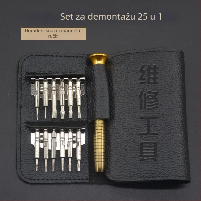 Set odvijača za elektroniku, višenamjenski za Apple uređaje, mobitele i računala – karbonska čelika, unutarnji šesterokutni bitovi