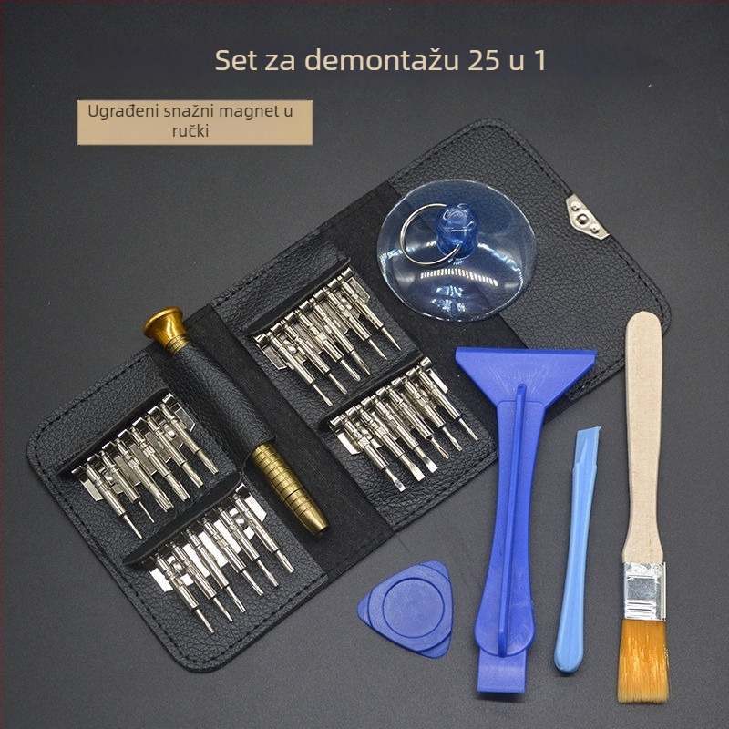 Set odvijača za elektroniku, višenamjenski za Apple uređaje, mobitele i računala – karbonska čelika, unutarnji šesterokutni bitovi