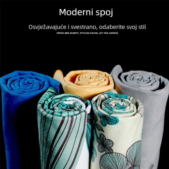 Joga ručnik od mikrovlakana, tkanina s jednim vlaknom, 150 g, apsorpcija vode 26–30 s, brzo suši, za fitness, prijenosan
