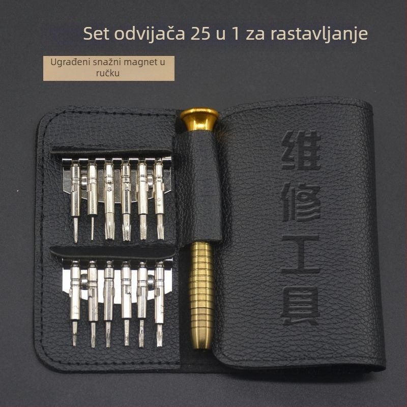 Set odvijača za demontažu Apple – za popravak mobitela i računala, karbonska čelična, unutarnji šesterokutni bitovi, uključuje set bitova