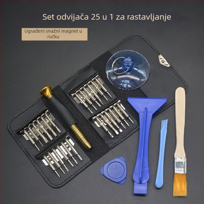 Set odvijača za demontažu Apple – za popravak mobitela i računala, karbonska čelična, unutarnji šesterokutni bitovi, uključuje set bitova