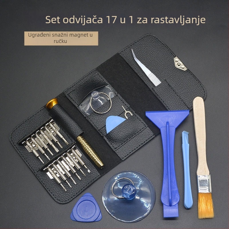 Set odvijača za demontažu Apple – za popravak mobitela i računala, karbonska čelična, unutarnji šesterokutni bitovi, uključuje set bitova