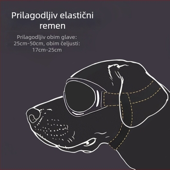 Naočale za kućne ljubimce s vjetrozaštitom, PC leća, TPU okvir, univerzalna prilagodba, casual stil — AL891933964780