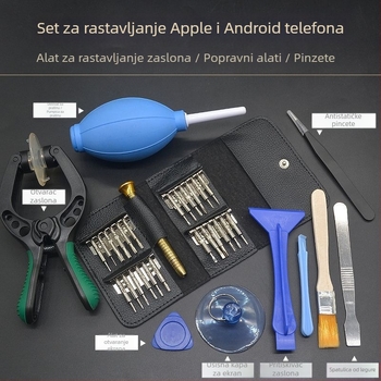 Kućni set odvijača — Višestruki alat za popravak Apple uređaja, mobitela i računala, od karbonskog čelika, s hex-bitovima