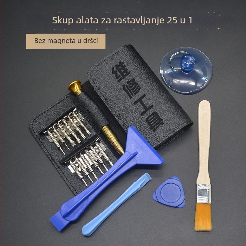 Kućni set odvijača — Višestruki alat za popravak Apple uređaja, mobitela i računala, od karbonskog čelika, s hex-bitovima