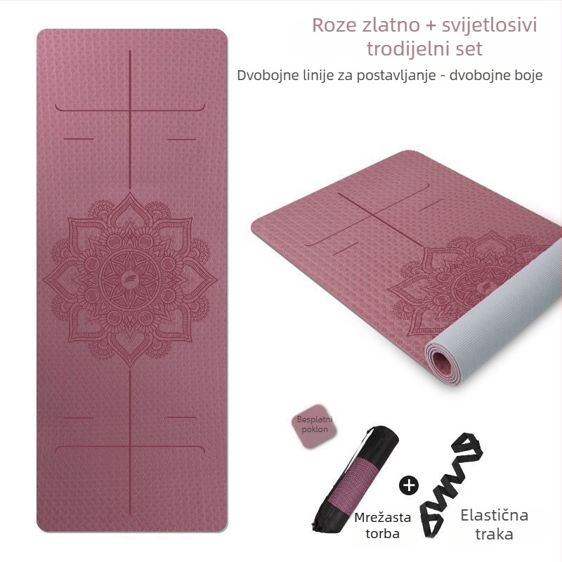 Joga prostirka - dvostrano protuklizna, izuzetno široka i debela (6 mm, TPE)