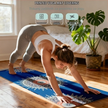 Joga ručnik za vježbanje — materijal TPE+velur, mogućnost prilagodbe logotipa, brzo sušenje i upijanje vlage, apsorpcija 5–10 s