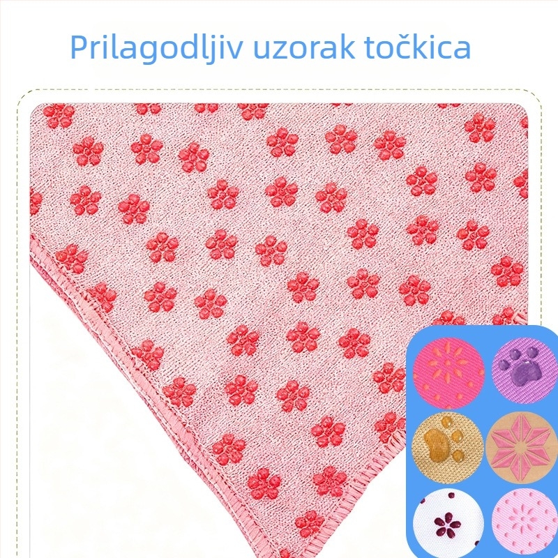 Joga ručnik za vježbanje — materijal TPE+velur, mogućnost prilagodbe logotipa, brzo sušenje i upijanje vlage, apsorpcija 5–10 s