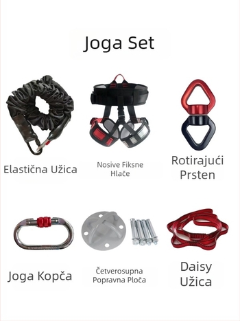 An Kun Unutarnja Joga 5D Vitalnost Pojas s Gumom za Zračnu Jogu i Rotaciju