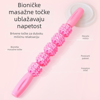 Masažni štap za jogu s dizajnom pet kotača i kuglom — Miao aitang; Pomoć za jogu; Masaža za zdravlje