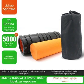 Joga stup s penastim osovom masažni štapić – 2-in-1 opuštanje mišića za fitness i ravnotežu