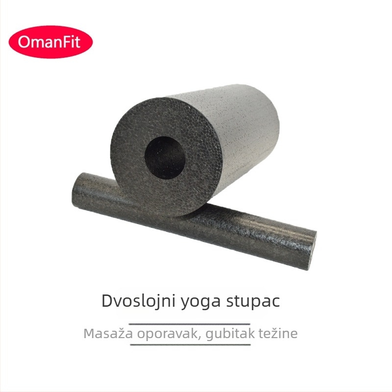 OmanFit EPP dvostruko funkcionalni joga valjak i masažni alat s protukliznom površinom, za fitness i masažu