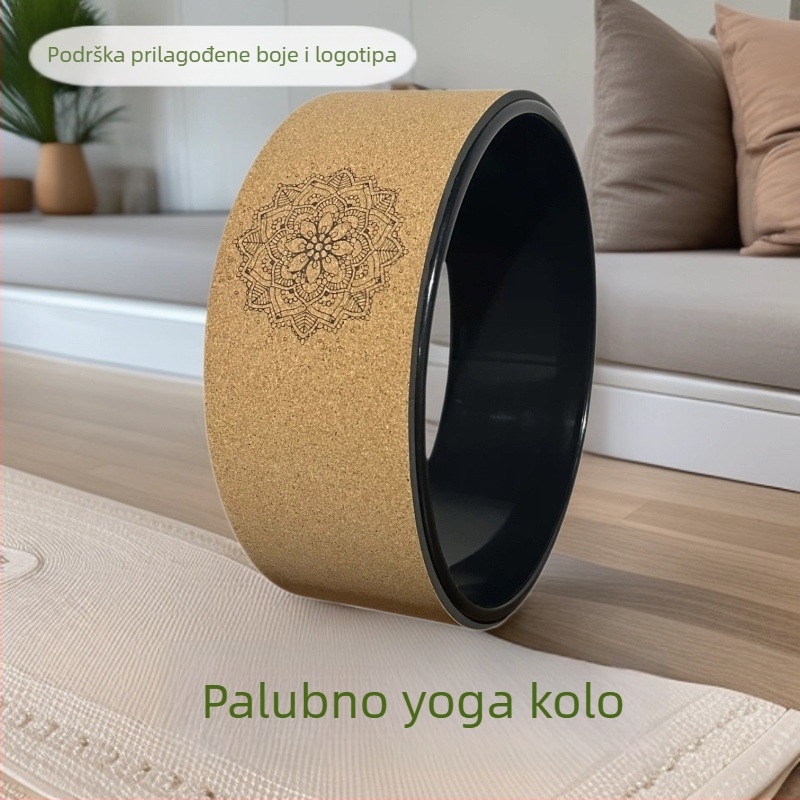 Joga kotač od pluta – za joga studije, masaža leđa, otvaranje ramena, zakretanje leđa, materijal: PP + pluta, marka: Xinge