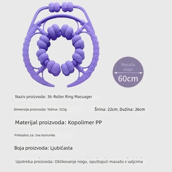 36-kolesni kružni masažer za listove i cijelo tijelo, masažni klip za jogu (Materijal: PP; Marka: Other)