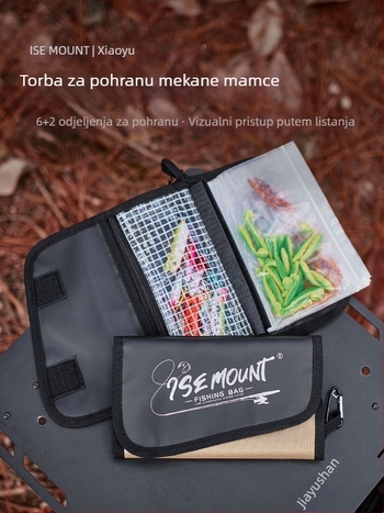 Ise Mount Vodootporna PVC Torbica za Mekane Mamce – Prijenosna, Odvojiva, Višenamjenski Organizator Ribarske Opreme