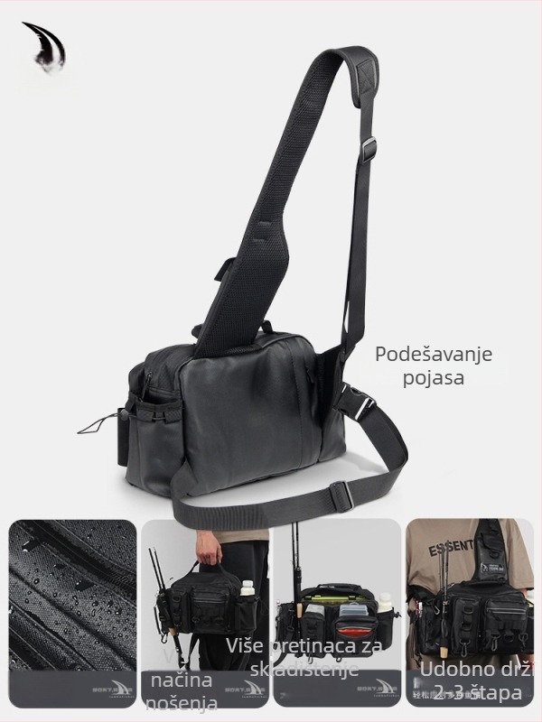 Haughton vodootporan platneni ruksak za ribolov s držačem štapa