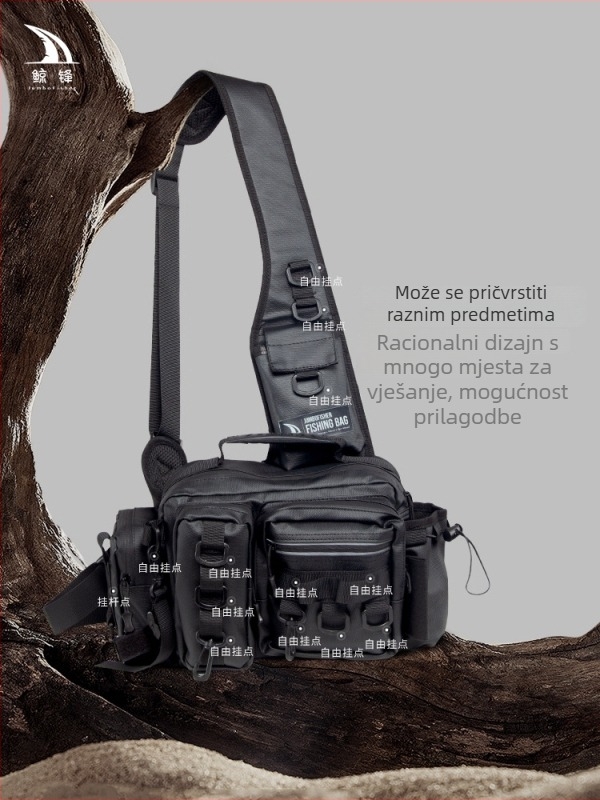 Haughton vodootporan platneni ruksak za ribolov s držačem štapa