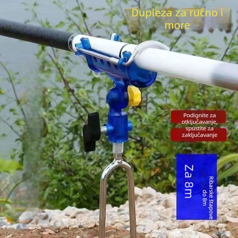 Yaku držač štapa za ribolov s automatskim zaključavanjem i zemljanim stalkom – univerzalni stalak za morski ribolov