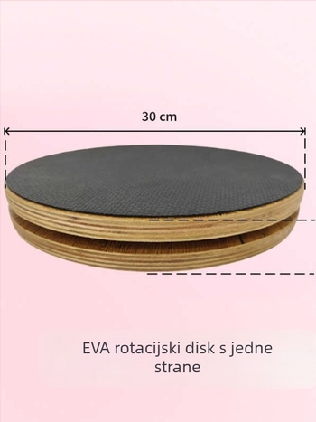 Optp Pilates rotacijski disk od masivnog drveta za ispravljanje držanja, postpartum rehabilitaciju zdjelice i istezanje uz joga kotač