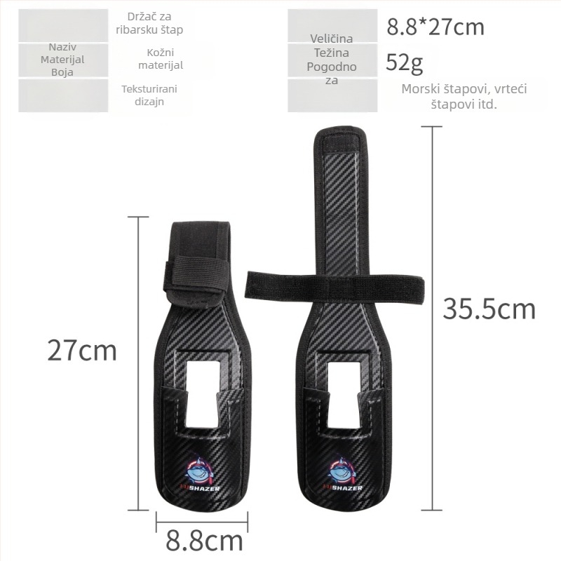 Skimming Shark Kožna Torba Za Štapove – Vanjska Križna Torba Za Ribolov