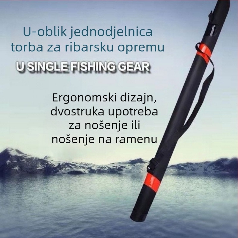 Torba za štap za ribolov s tvrdom kućištem – PVC materijal, nije vodootporna