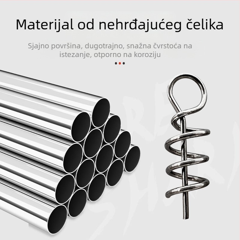 Ribolovački pribor za umjetne mamce: opružni pin za mekane mamce, 304 nehrđajući čelik, Samsung Fishing Gear