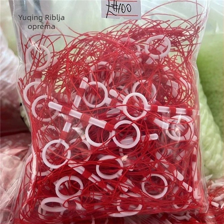 Set čvorova od pamukane niti za morski ribolov — pakiran, spreman za upotrebu s kliznim plovkom i čvorovima za pozicioniranje