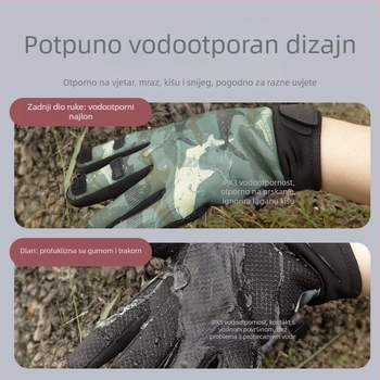 Zimske rukavice za ribolov – otporne na ubod, vodonepropusne, posebno za morski ribolov na mamce, s otvorenim troprstnim dizajnom i debelim za lov na ledu