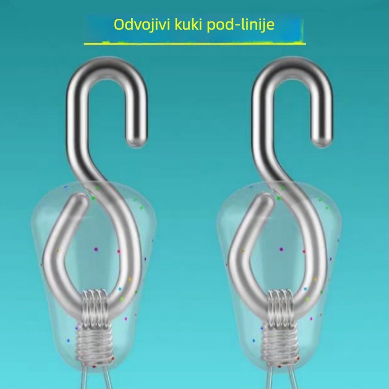 Klip za podliniju s brzim spajanjem, odvojivim konektorom i prstenom u obliku osmine