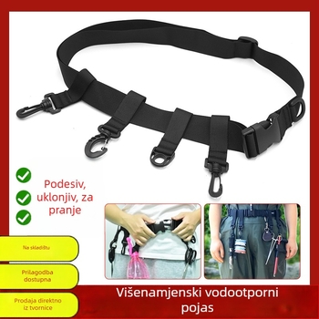 Prilagodljivi pojas za ribolov u vodi, webbing materijal, 4 džepa, Easy Buckle