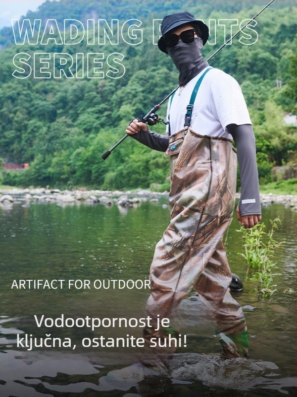 Jednodelni vodootporni ribarski komplet od PVC pletene tkanine, 80 mm, 1 džep, Su Yu brend