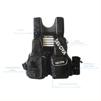 Zimski unisex plivajući ribolovni prsluk s kamuflažom, opće namjene, za morski, riječni i kameniti ribolov s broda