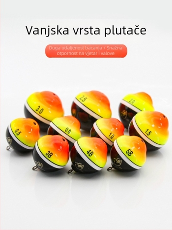 Sea plovak za ribolov Apo, materijal Buttonwood, kompatibilan s glow-stickom