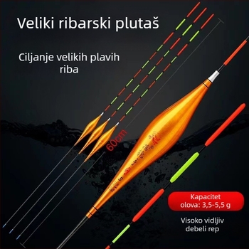 Ribolovni plovak – vertikalni drift, plovak s perlicom, produženi dizajn, kompozitni materijal