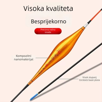 Ribolovni plovak – vertikalni drift, plovak s perlicom, produženi dizajn, kompozitni materijal