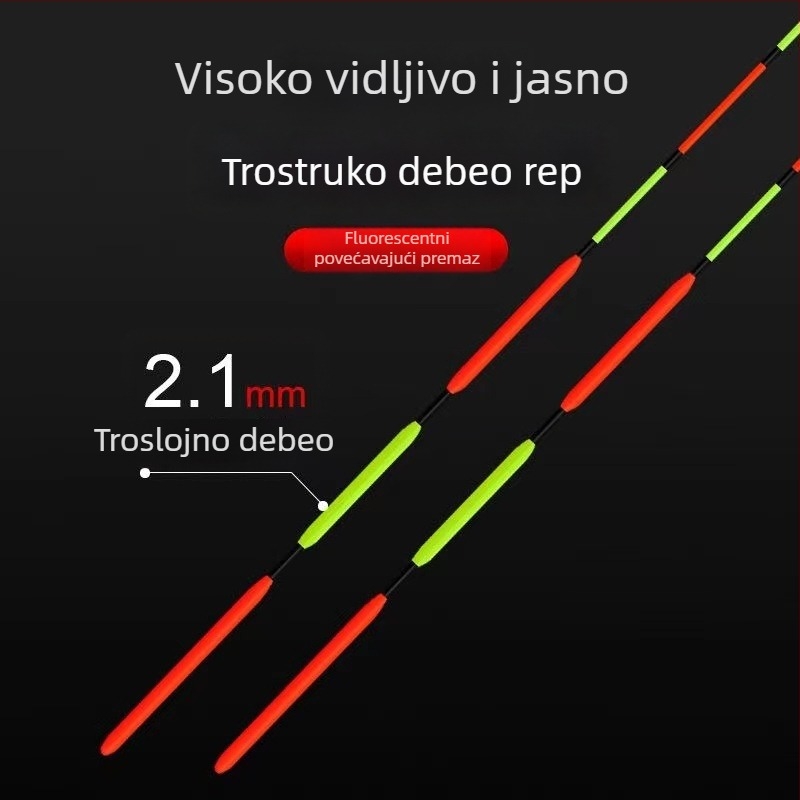 Ribolovni plovak – vertikalni drift, plovak s perlicom, produženi dizajn, kompozitni materijal