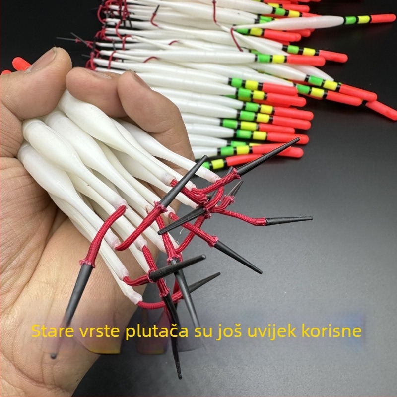 Ribički plovak, tradicionalni starinski stil, šuplje tijelo od plastike i najlona, marka Unique, za početnike