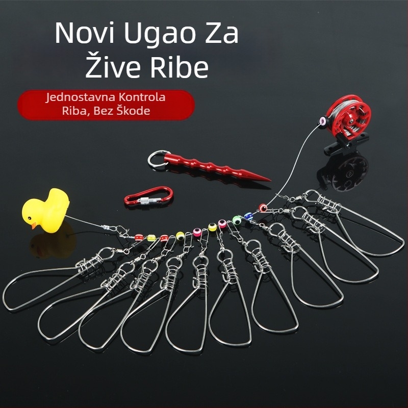 Runxing ribolovna oprema zaključavanje – anti-zamotavanje plutajući brava za mamce (plastika, nehrđajući čelik)