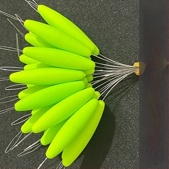 Vertikalna pluta za ribolov - visoka osjetljivost, fluorescencija, oblik maslinaste vrste, sedam zvjezdica, u velikom pakiranju
