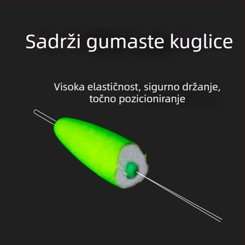 Vertikalna pluta za ribolov - visoka osjetljivost, fluorescencija, oblik maslinaste vrste, sedam zvjezdica, u velikom pakiranju