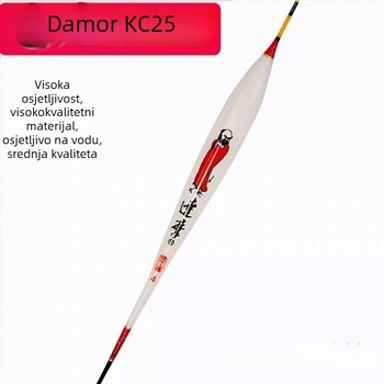 Vertikalni drift plovak s šest dijelova paunovog pera, visoka osjetljivost, materijal od svilenih cvjetova