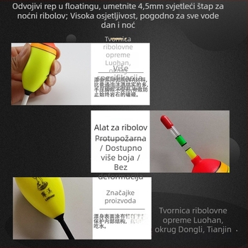 EVA mekani plutač s osvijetljenim umetkom za morski i stijenski ribolov – dugi bacaj, pluta s velikim trbuhom