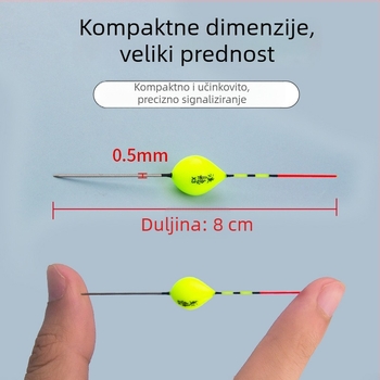 Vertikalni plovak za ribolov — plastika, bez olova, čelično-stopalo, samostojeći, pogodan za plitke vode i brze struje