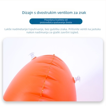 Dvojkamerni plivački prsten za odrasle, karikaturni uzorak, PVC debljina 18, za plivanje i hodanje po vodi