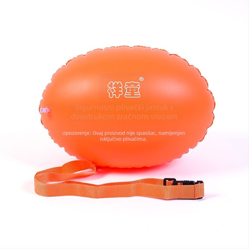 Dvojkamerni plivački prsten za odrasle, karikaturni uzorak, PVC debljina 18, za plivanje i hodanje po vodi