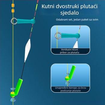 Space Bean set dodatne opreme za ledolov – s dvostrukim jezgrom i kutnim plutačem, silikon; Marka Fish of the Sea; Podrijetlo Kina